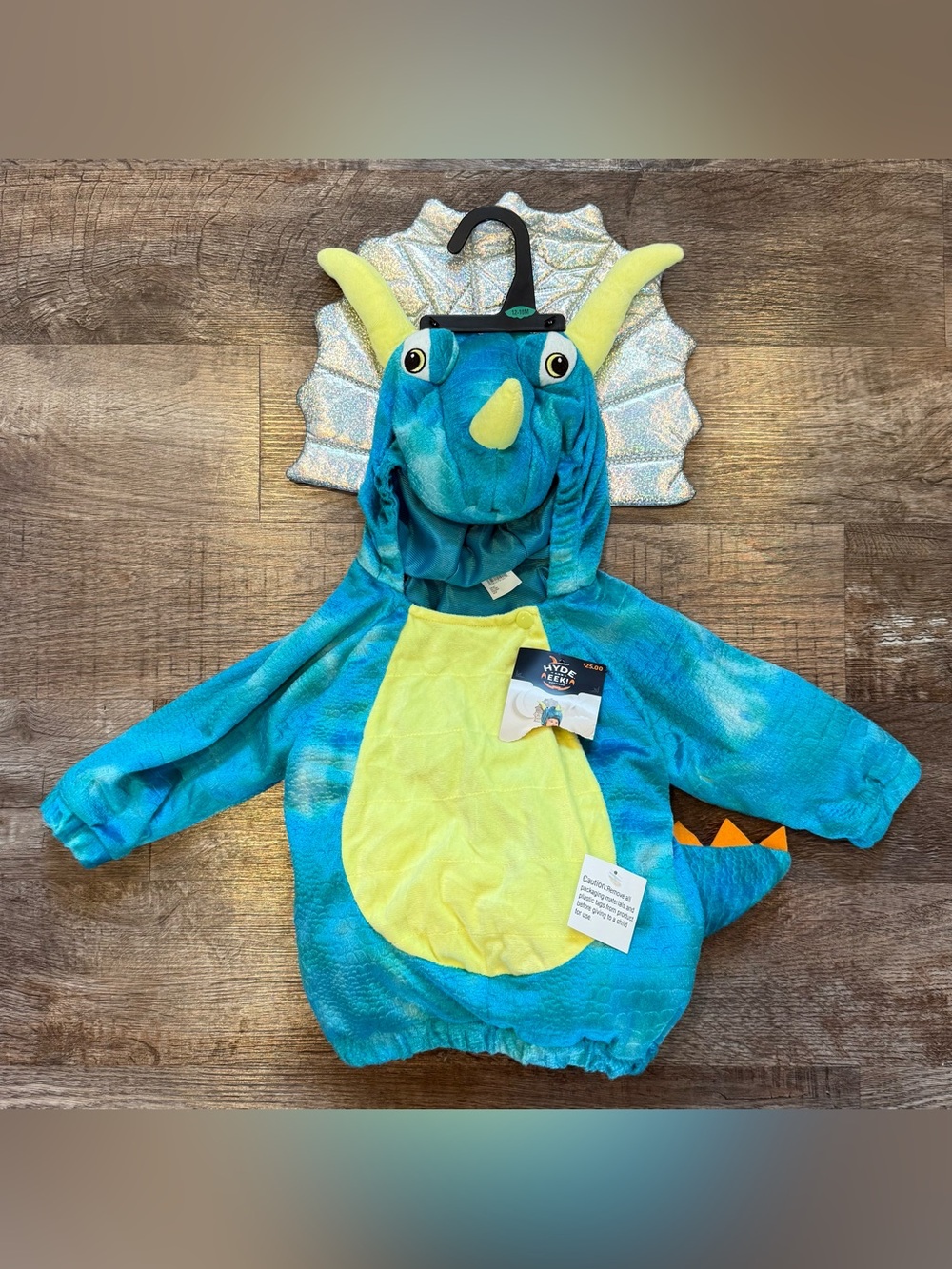 NWT Hyde and Eek Blue Triceratops Dinosaur Toddler Halloween Costume 12-18 Month